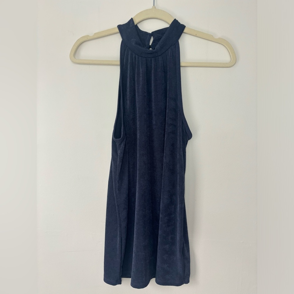 Maurice’s blue halter top in XS.